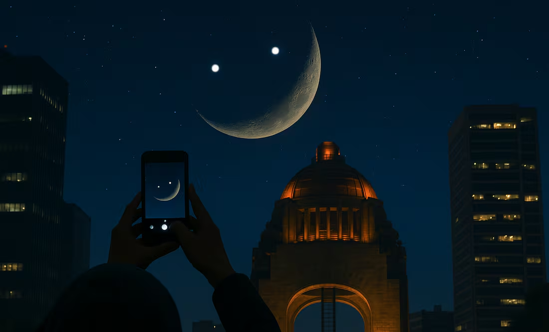 Luna sonriente en México; el evento astronómico que no te puedes perder este 25 de abril