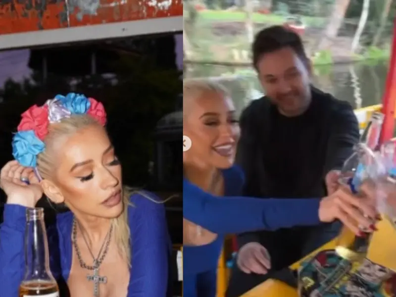 Christina Aguilera visitó Xochimilco y escuchó mariachi