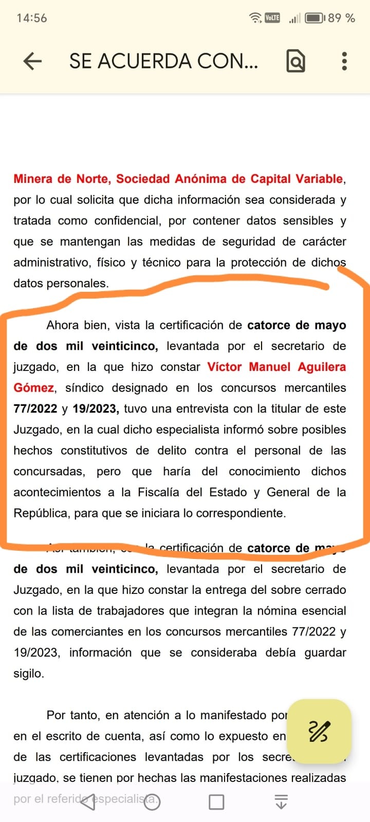 Investigan delitos en Concursos Mercantiles