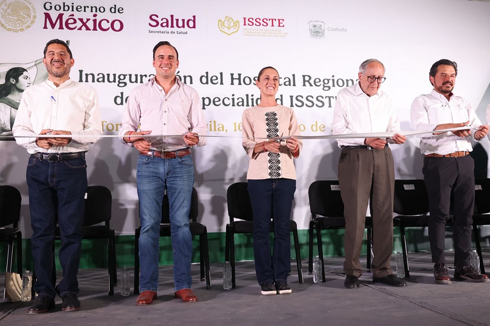 INAUGURAN SHEINBAUM Y MANOLO HOSPITAL DE ESPECIALIDADES ISSSTE