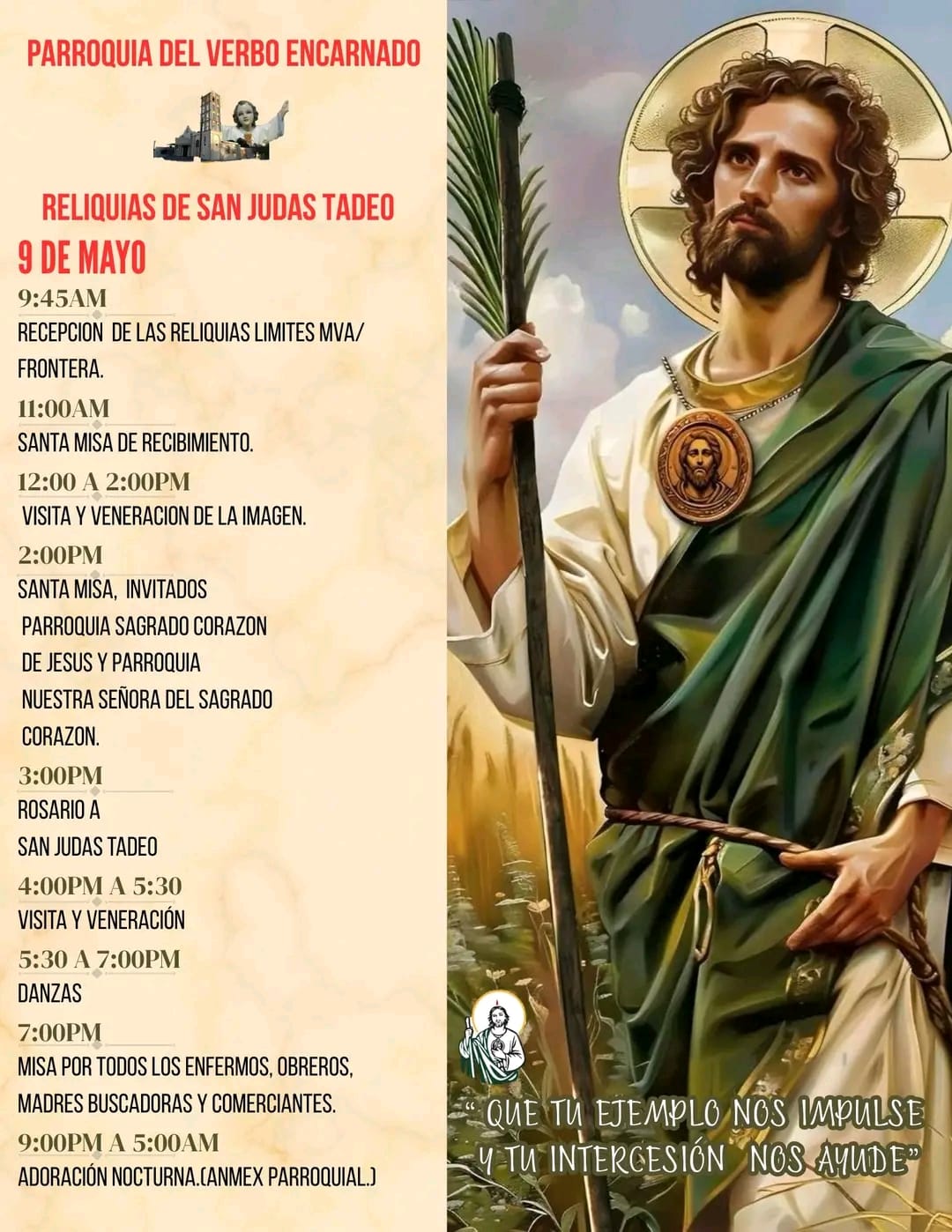 Llegarán reliquias de San Judas Tadeo a Frontera