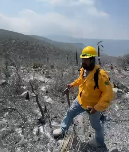 Controlan 85 % fuego en cerro de La Gloria