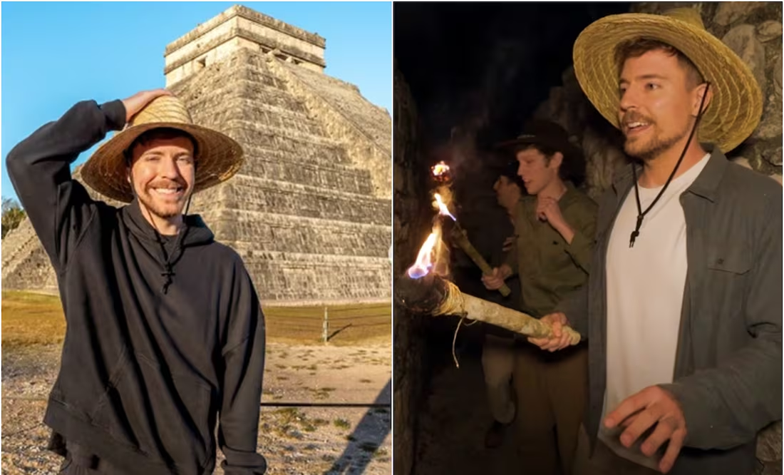 MrBeast se sorprende al explorar Calakmul, zona de Campeche, por 100 horas; «no puedo creer que el gobierno nos deje hacer esto»