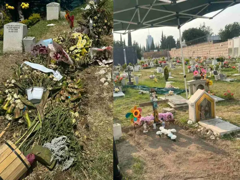 Tumba de Valeria Márquez sufre daños, pero fans la llenan de flores