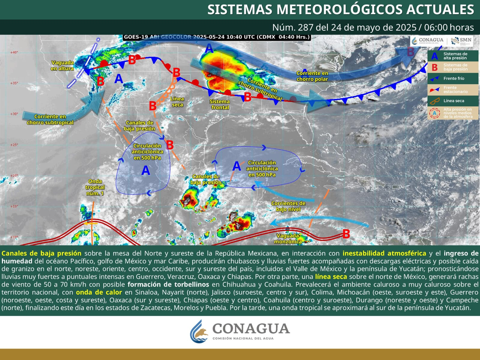 SE PRONOSTICAN LLUVIAS Y VIENTOS FUERTES EN COAHUILA