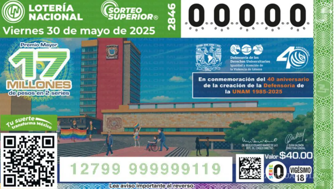 Saltillense se lleva el premio mayor de la Lotería Nacional: gana 8 millones de pesos