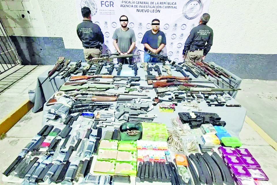 Aseguran arsenal en Nuevo León