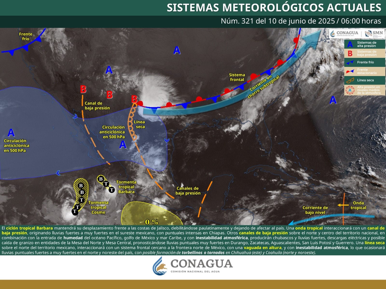 Prevén lluvias y tornados; continúa la onda de calor