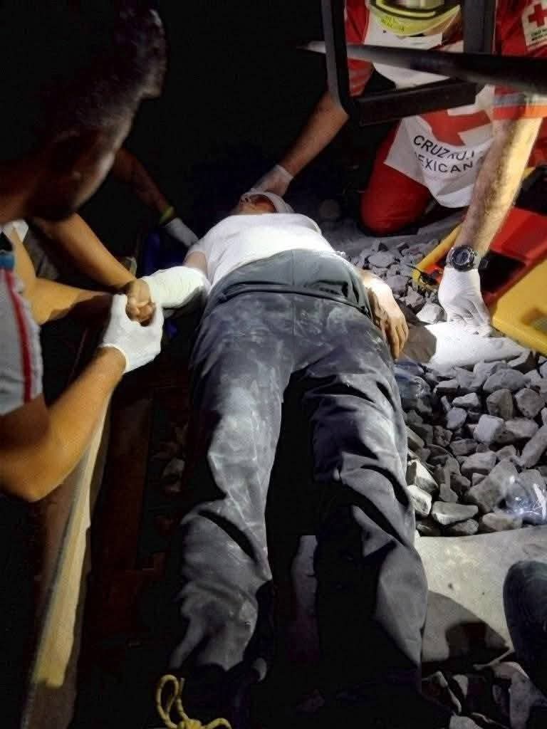 Mujer arrollada por tren logra sobrevivir
