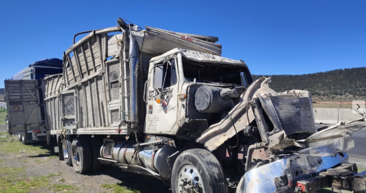 Vuelca tráiler en la carretera 57
