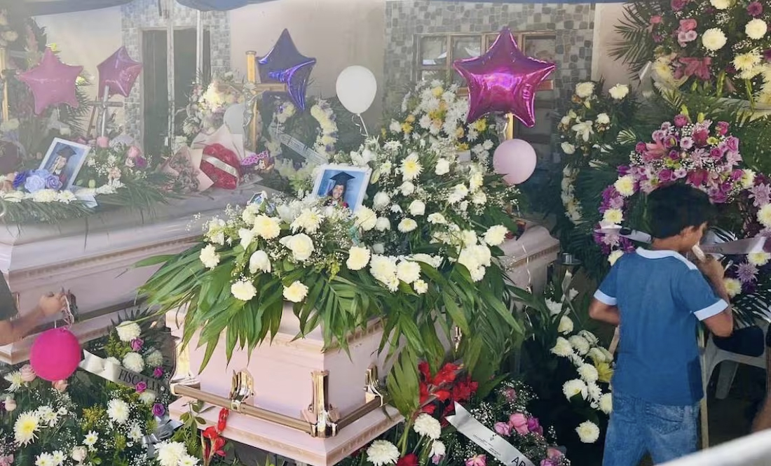 Despiden a madre y hermanitas asesinadas