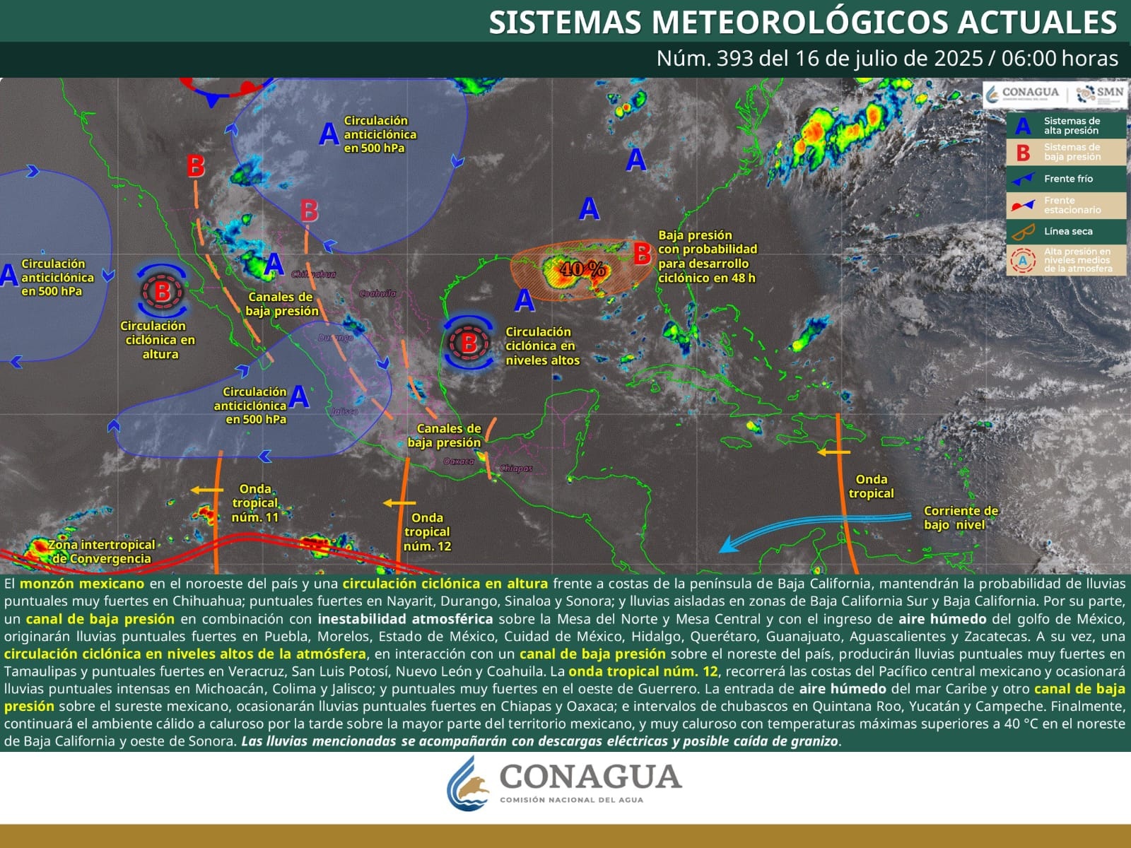 Alerta PC por chubascos y descargas eléctricas