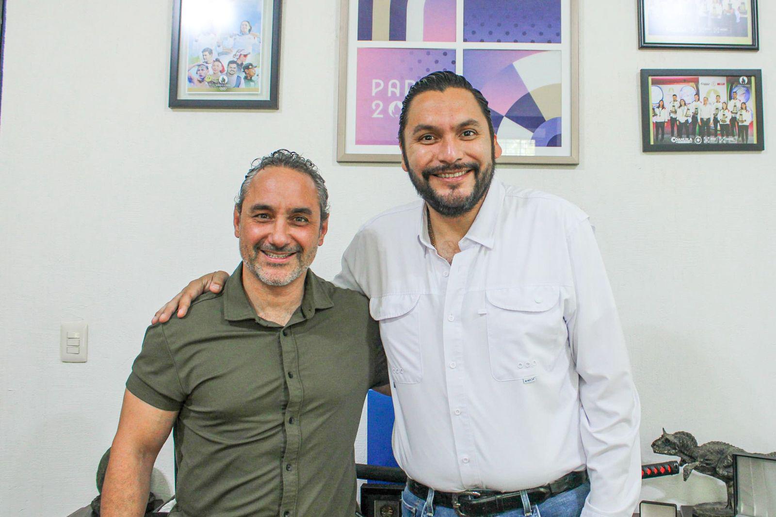 Acuerdan fortalecer deporte Carlos Villarreal y el INEDEC