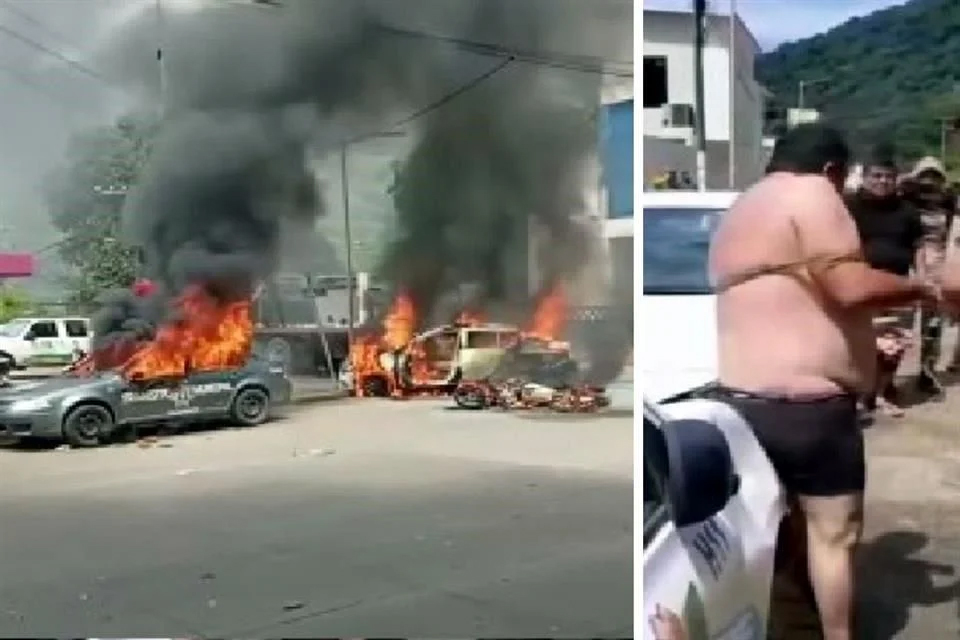 Atacan a agentes y queman patrullas en Tezonapa, Veracruz