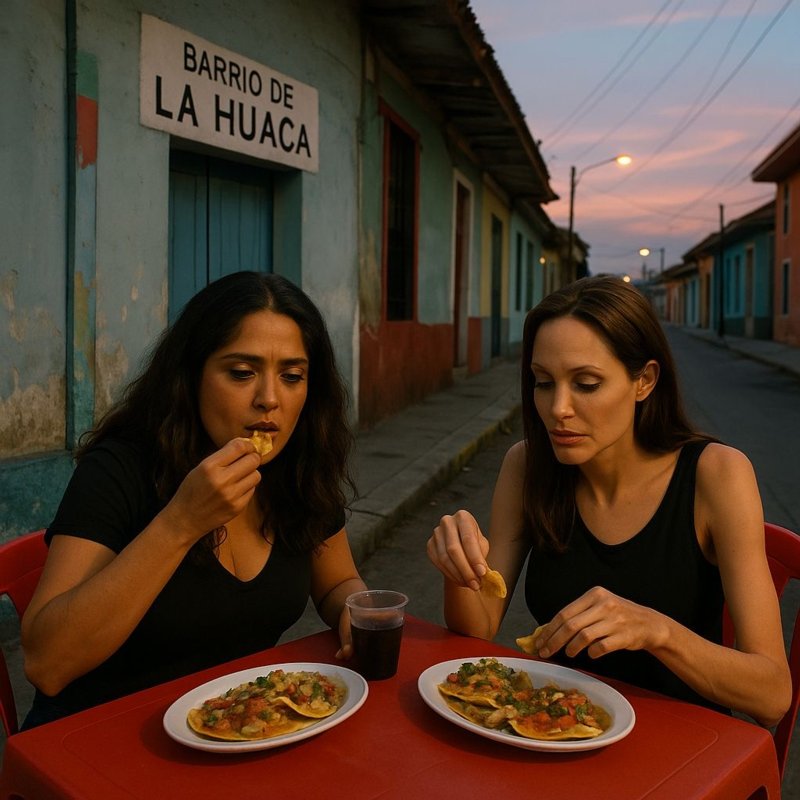 Degustan Salma Hayek y Jolie comida totonaca