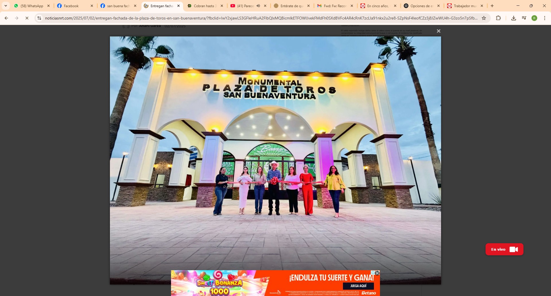 Inauguran fachada de la Plaza de Toros