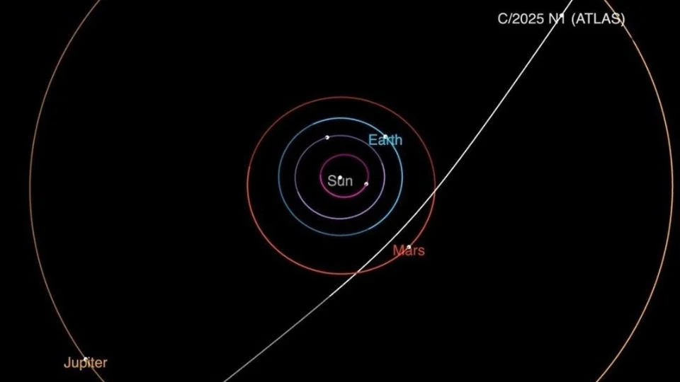 Un cometa intergaláctico está de visita en el Sistema Solar