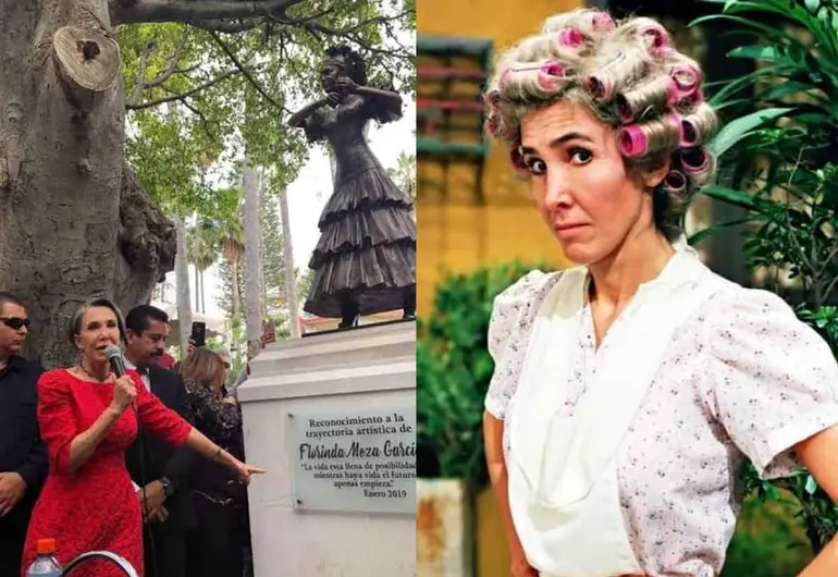 Piden retirar estatua de Florinda Meza en su natal Zacatecas