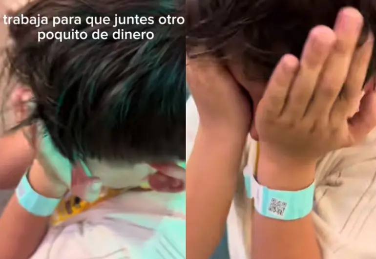 Niño ll0ra tras trabajar ‘KidZania No me gustó ya me duelen los pies’