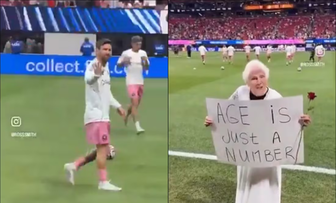 Lionel Messi tuvo un tierno gesto con una aficionada de 98 años; «La edad es solo un numero»