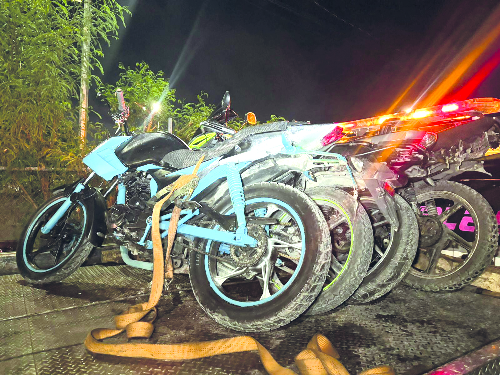 Aseguran cuatro motos en operativo preventivo