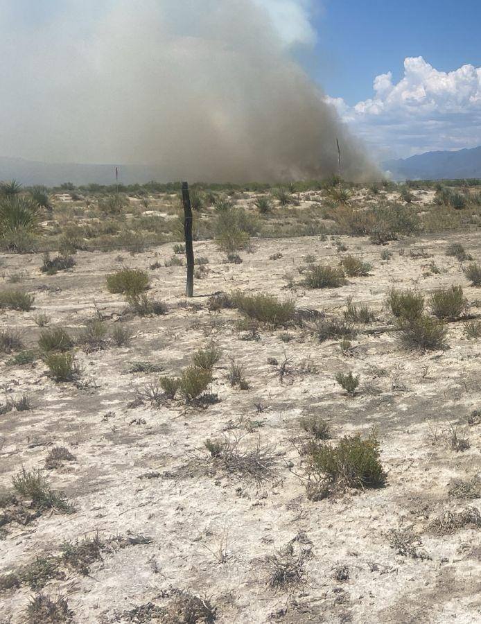Incendio afecta área protegida en Ciénegas