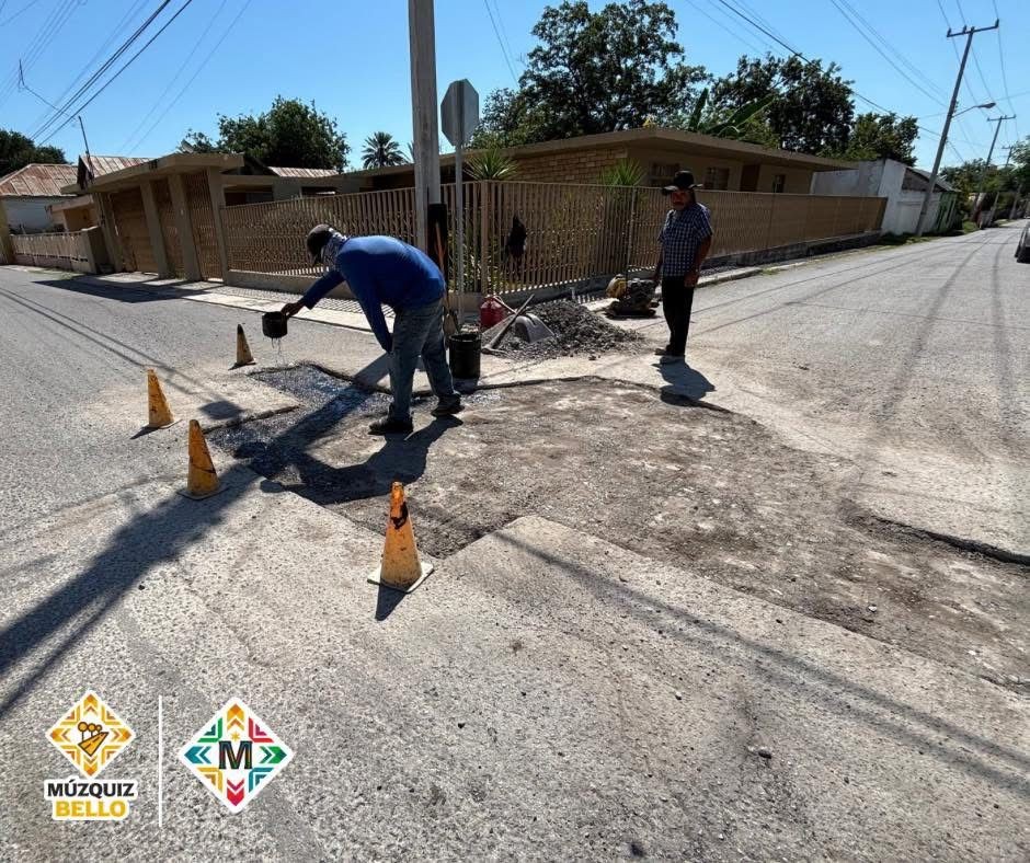 Refuerzan las acciones de bacheo en Múzquiz