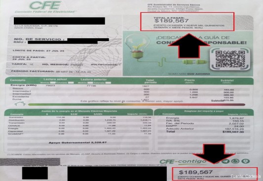Intenta CFE cobrar casi 190 mil pesos a familia en Nava