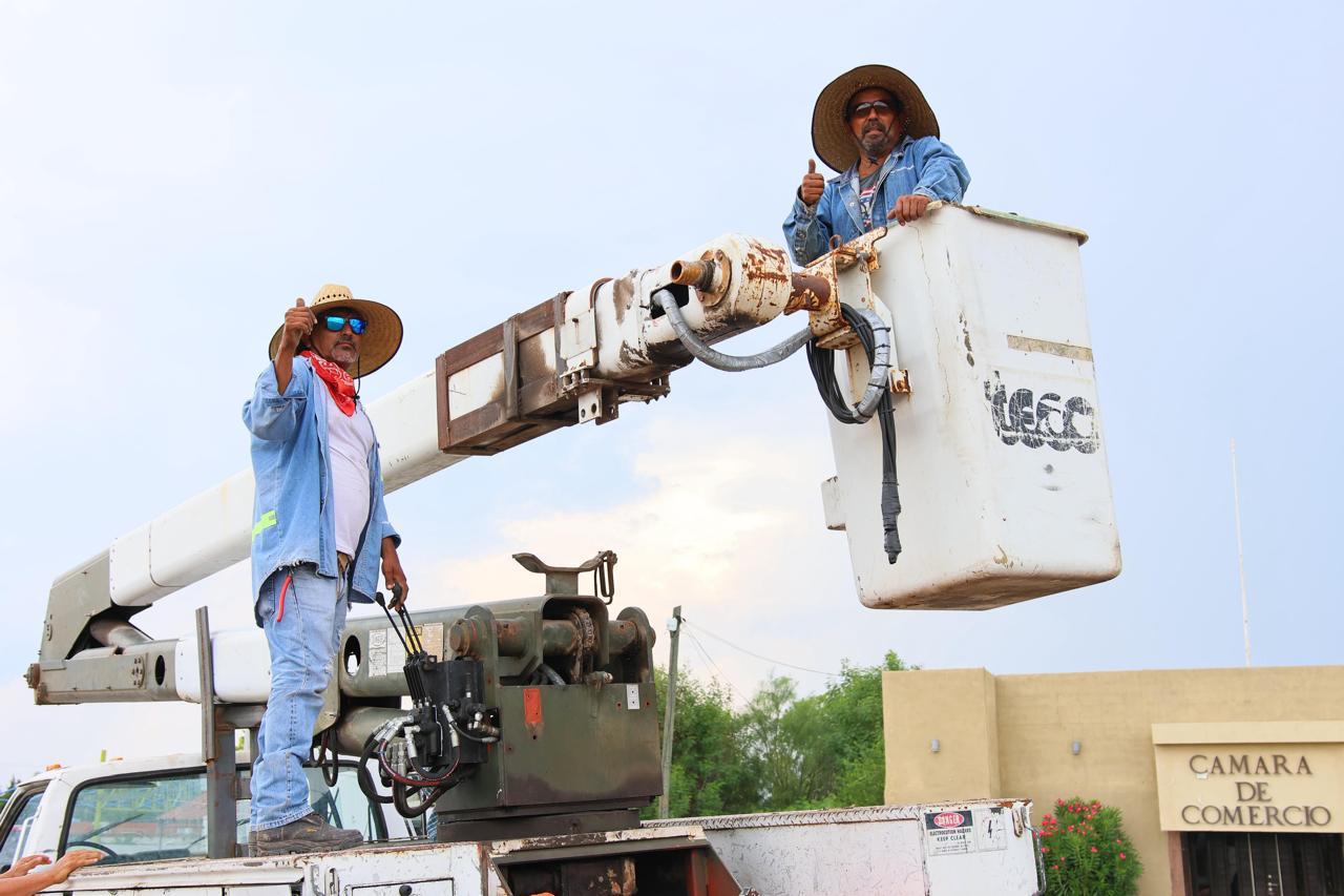 Avanza programa de alumbrado en Sabinas