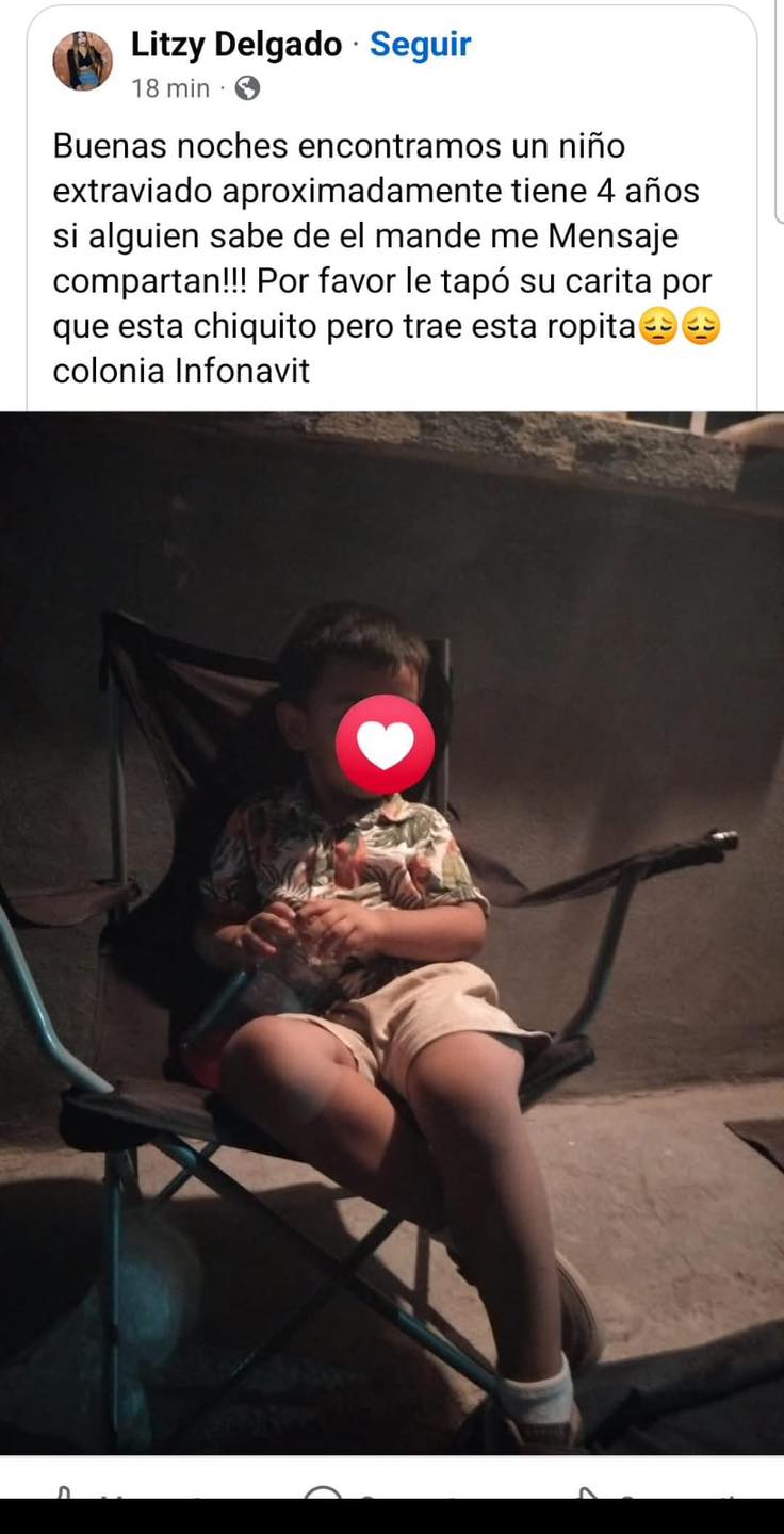 Localizan extraviado a menor de 4 años