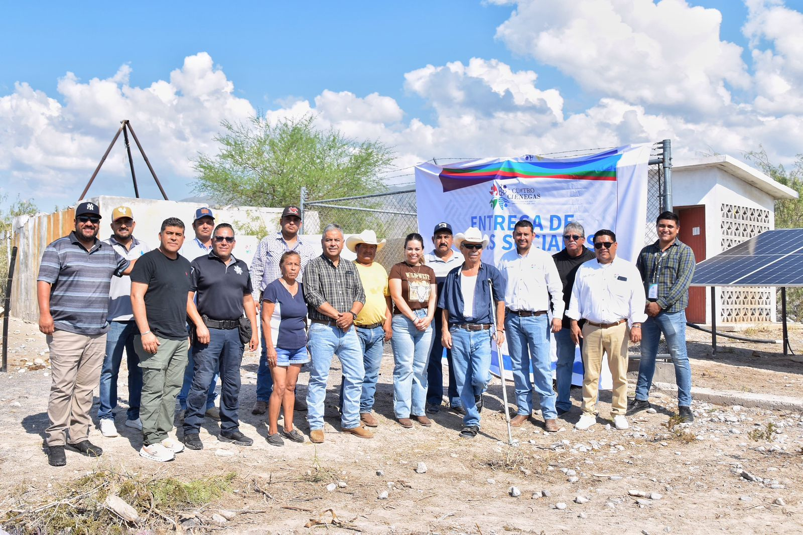 INAUGURA VÍCTOR LEIJA POZO DE AGUA EN EL EJIDO SAN JUAN DE BOQUILLAS