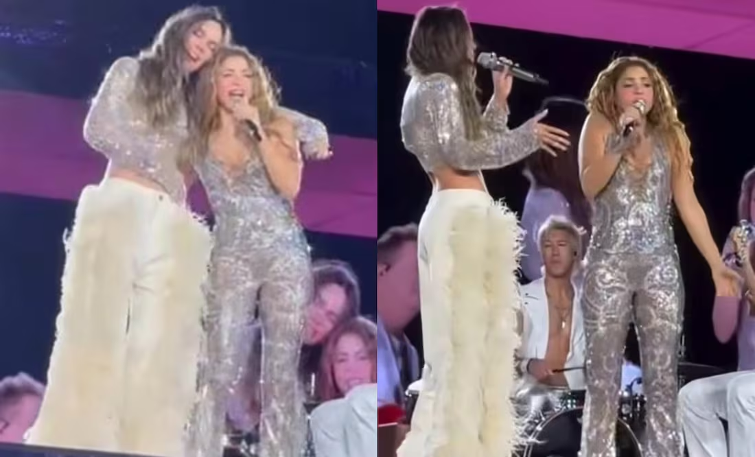 Belinda cumple su sueño y canta con Shakira en el GNP; perseverante y talentosa, celebra la colombiana