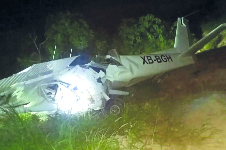 Mueren 2 al caer avioneta en NL