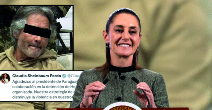Agradece Sheinbaum apoyo de Paraguay tras captura de Bermúdez