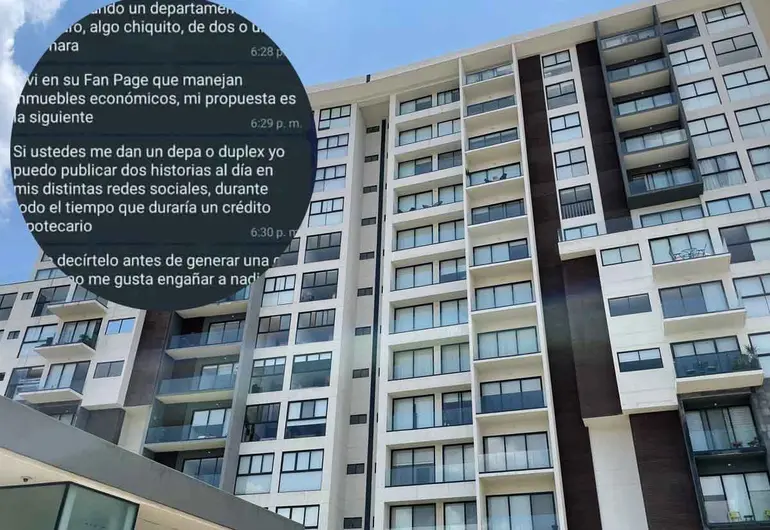 Tiktoker intenta pagar departamento de lujo con publicaciones en redes y se vuelve viral