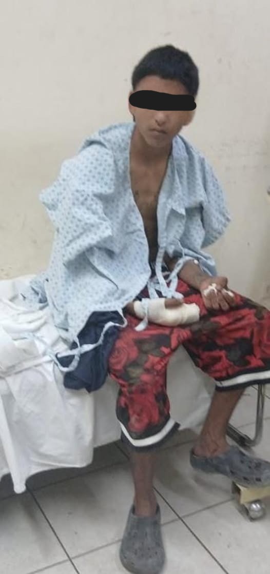 Joven se hiere al intentar desarmar a su contrincante