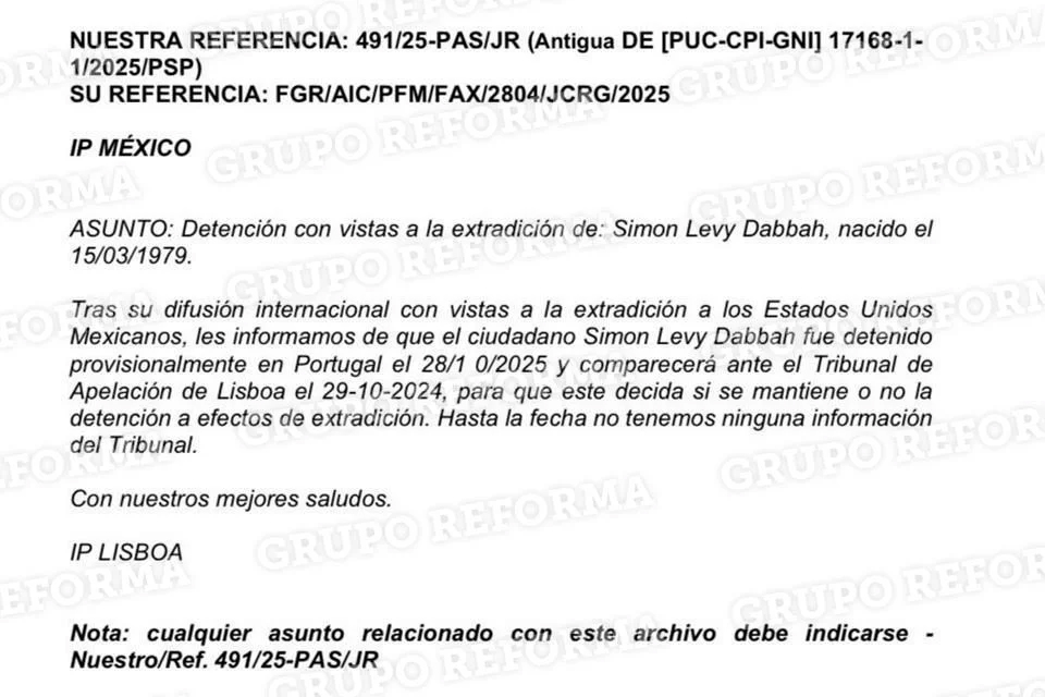 Capturan en Portugal a Simón Levy