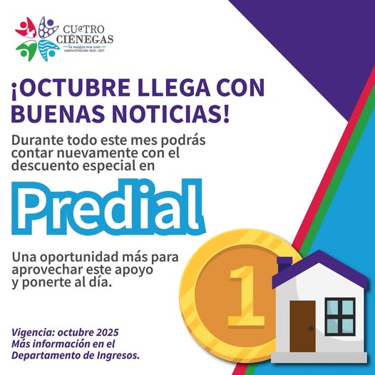 Invita 4-C a aprovechar el descuento en predial