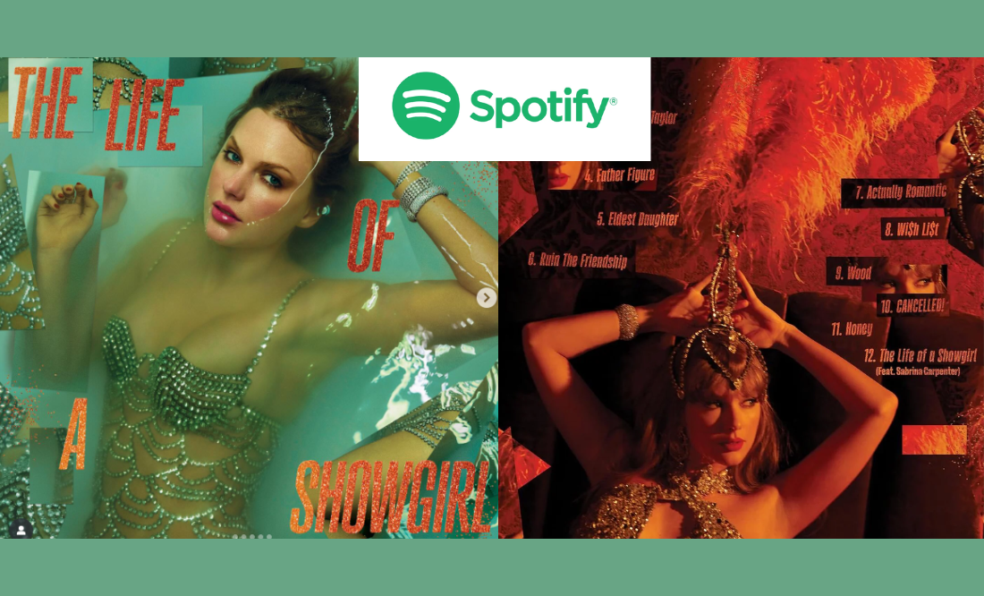 ‘The Life Of A Showgirl’ de Taylor Swift es el más escuchado en Spotify a 11 horas de su lanzamiento
