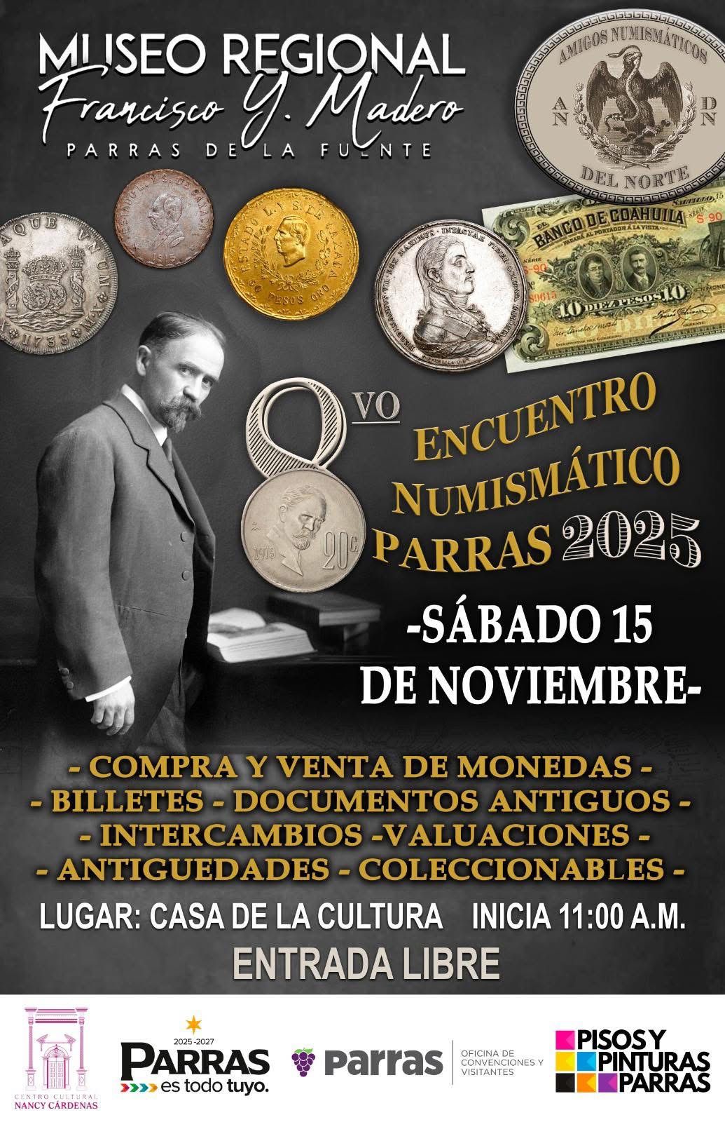 Reunirá Parras a coleccionistas de monedas y billetes
