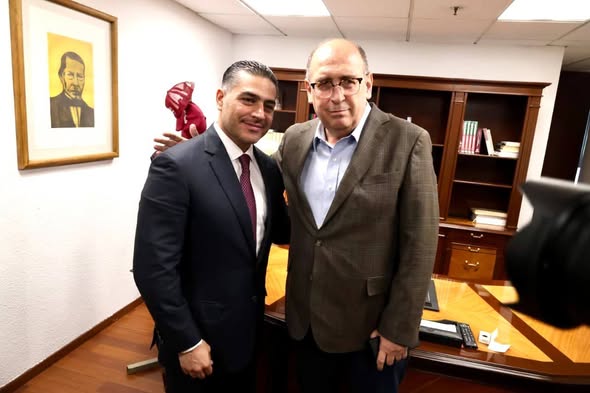 Dialogan García Harfuch y Moreira en el Congreso