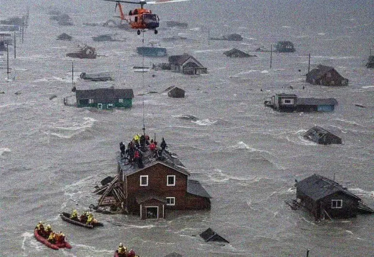 Alaska evacúa a cientos tras marejada récord por el paso del tifón ‘Halong’; hay un fallecido
