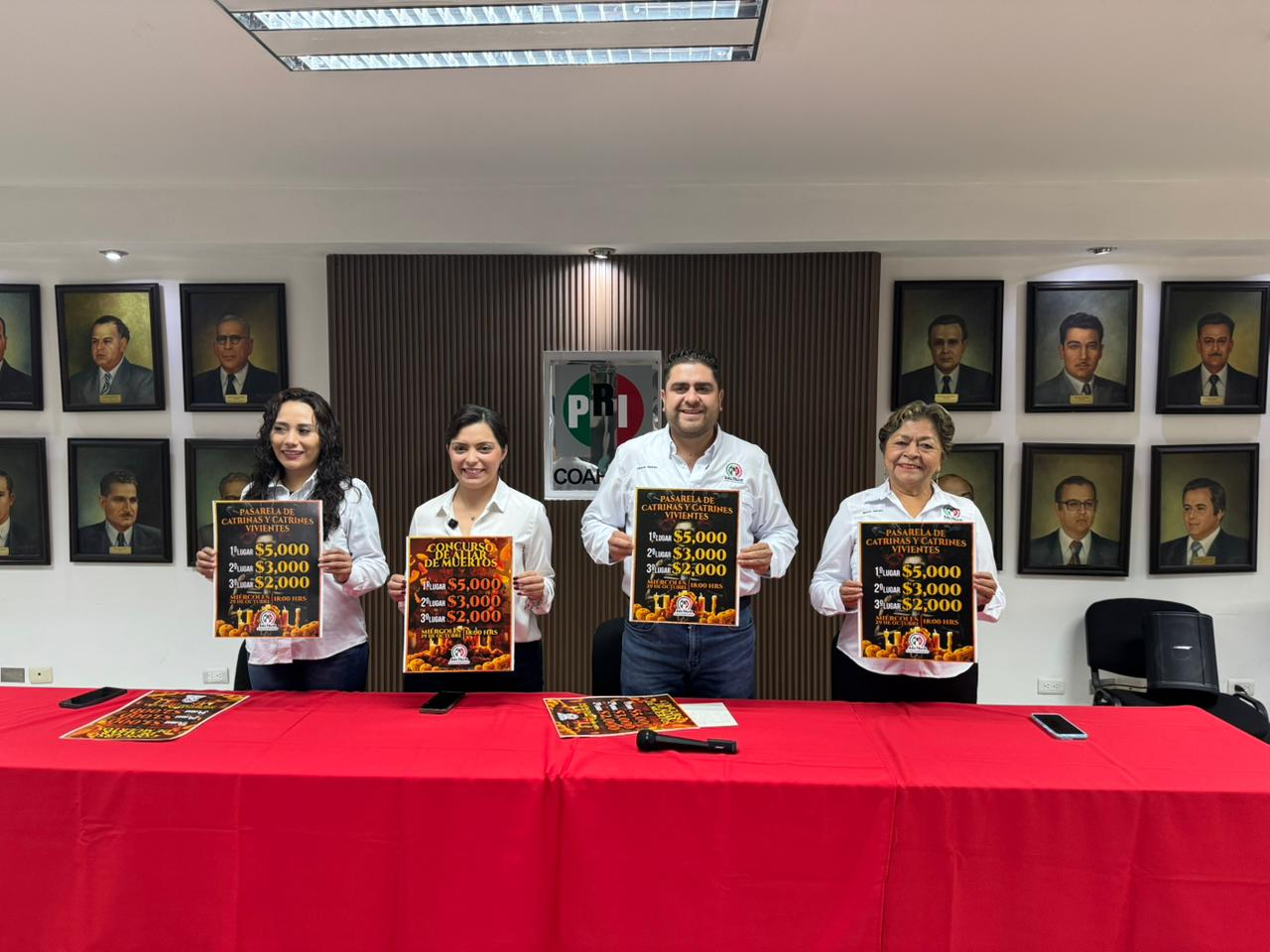 Invita PRI Saltillo al Concurso de Catrinas y Catrines Vivientes y de Altar de Muertos