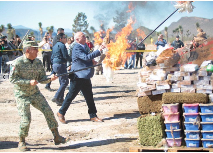 Incineran en Coahuila más de 1 tonelada de narcóticos