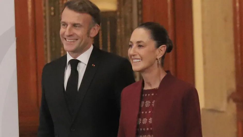 Invita Macron a Sheinbaum a Francia en 2026 tras reunión