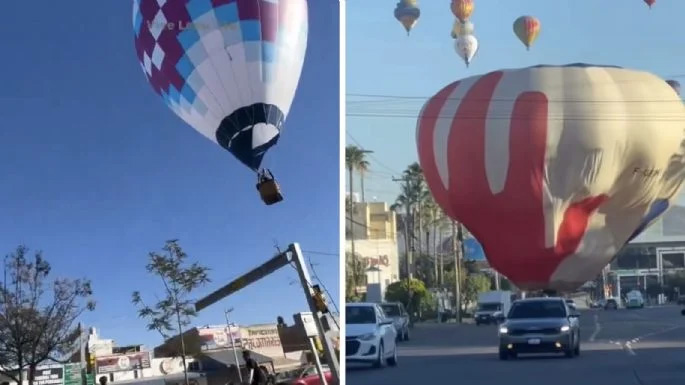 Aterrizan aerostáticos en bulevares de León