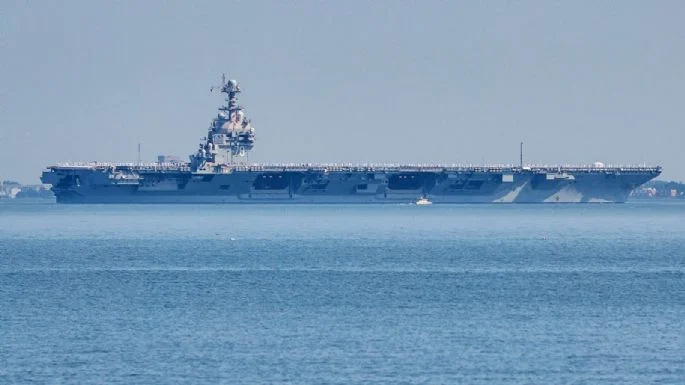 Llega portaaviones de EU al Mar Caribe