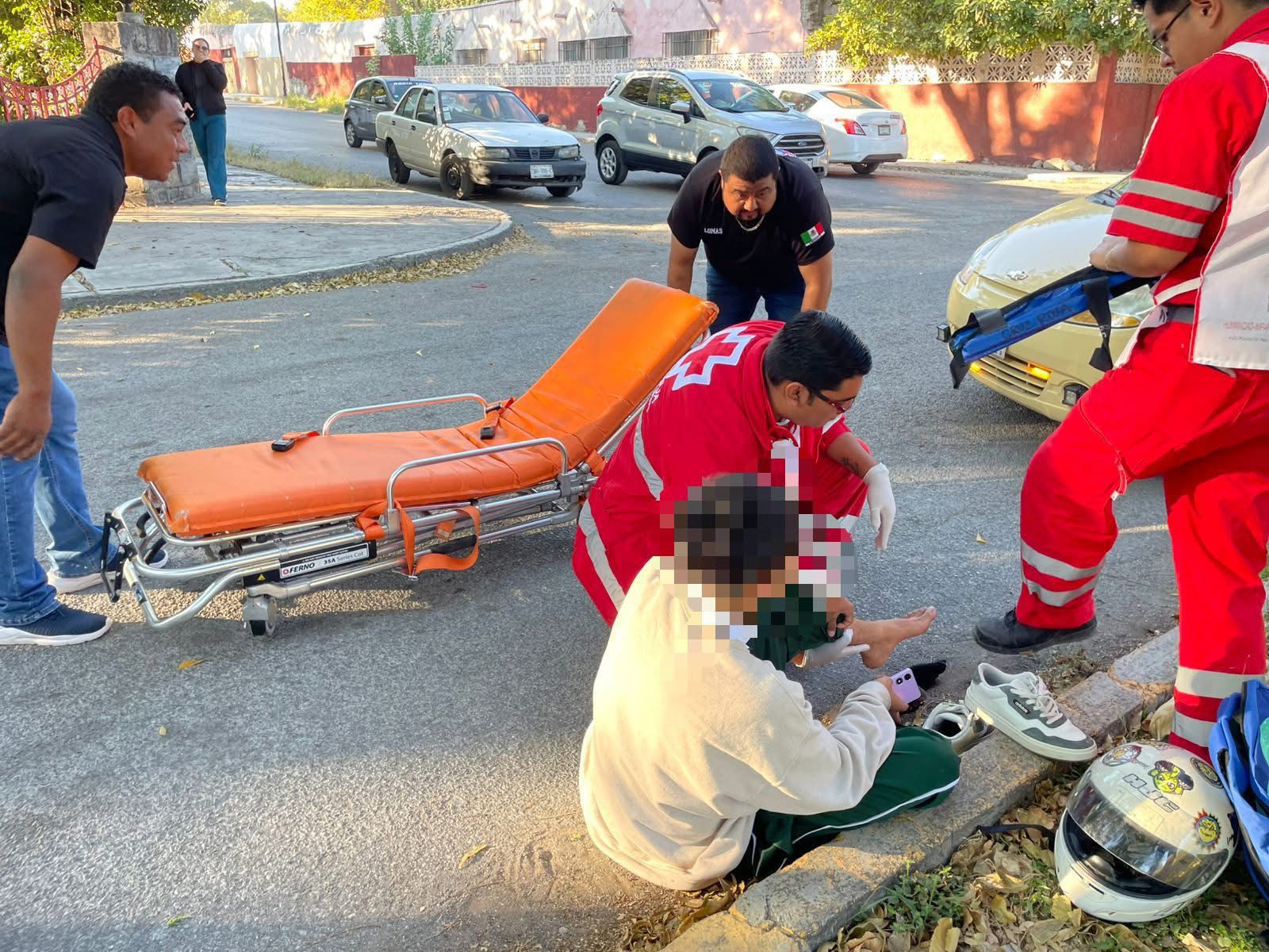 Accidente deja alumno herido