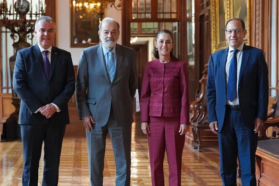 Analiza Sheinbaum y Slim expectativas económicas
