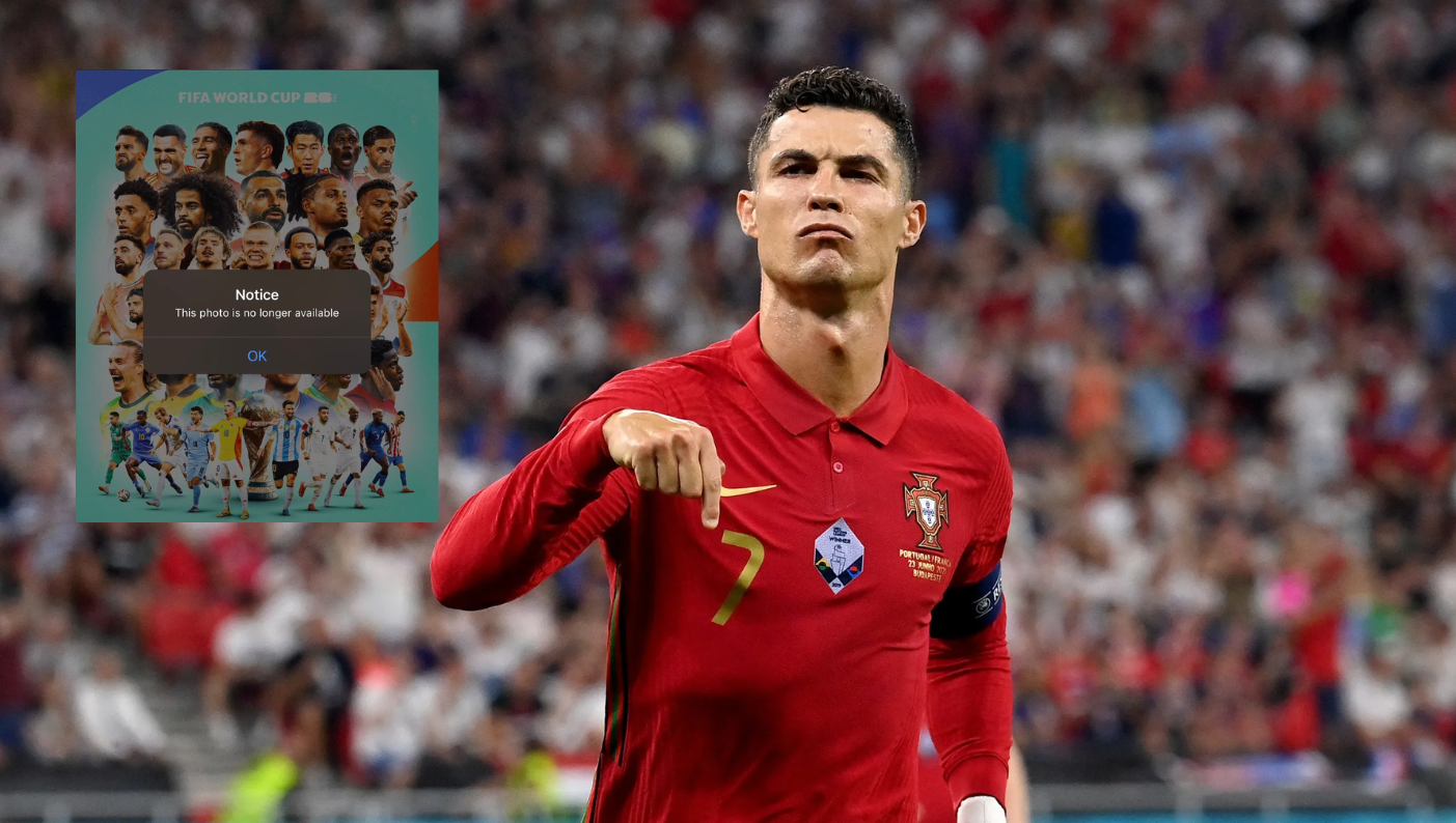 Se enciende la polémica: FIFA borra el póster que ignoró a Cristiano Ronaldo
